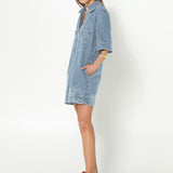 Tara Mini Dress | Light Denim