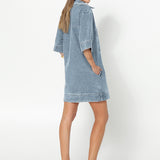 Tara Mini Dress | Light Denim
