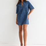 Tara Mini Dress | Indigo