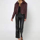 Tony Cropped Jacket | Plum
