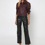 Tony Cropped Jacket | Plum