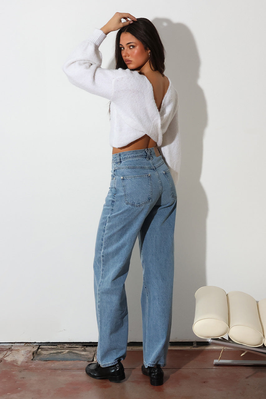 Reya Knit Jumper | White