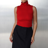 Varney Turtle Neck Knit | Red