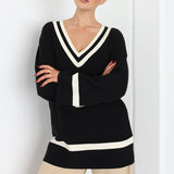 Varsity Knit Jumper | Black