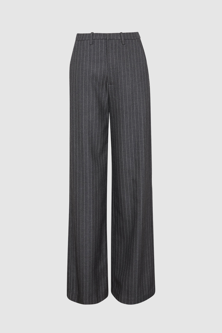 Zanda Pants | Charcoal Pinstripe