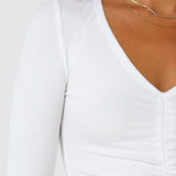 Hazel Long Sleeve Top | White