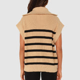 Owen Knit Vest | Latte/Black