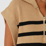 Owen Knit Vest | Latte/Black